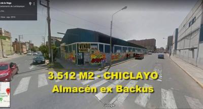 VENDO ALMACÉN COMERCIAL DE 3,512 M2 EN CHICLAYO