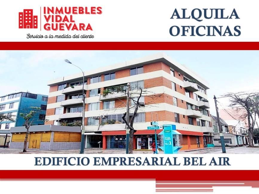 ALQUILER DE OFICINA IMPLEMENTADA 127.50 M2 EN EDIFICIO BEL AIR - SAN BORJA