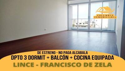 Lince FRANCISCO de ZELA - Departamento de 3dorm + Balcn + Cocina Equipada - DE ESTRENO!