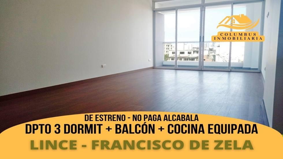 Lince FRANCISCO de ZELA - Departamento de 3dorm + Balcn + Cocina Equipada - DE ESTRENO!