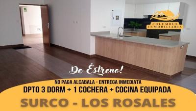 Surco LOS ROSALES - Departamento DE ESTRENO! de 3dorm + 1 Cochera (incluida) + Cocina Equipada (404)