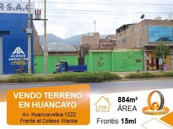 VENDO TERRENO COMERCIAL FRENTE AL COLISEO WANKA, HUANCAYO