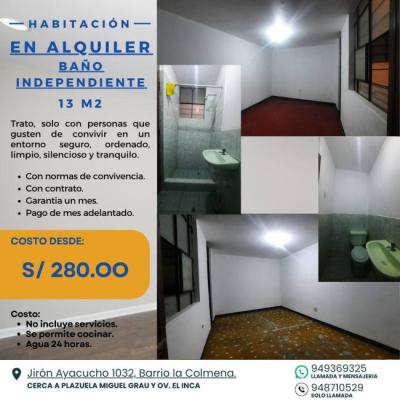 Alquiler de habitaciones con baño propio