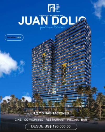 PROYECTO EN PLANOS DE APARTAMENTOS DE LUJO EN PRIMERA LINEA DE PLAYA – JUAN DOLIO.