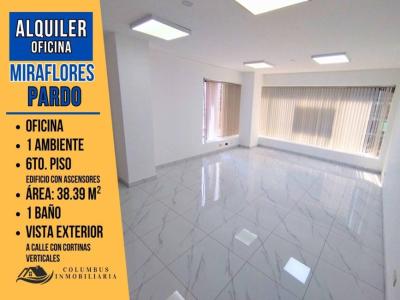 Alquiler Miraflores PARDO - Oficina de 1 Ambiente 1 Baño - Área 3839m²
