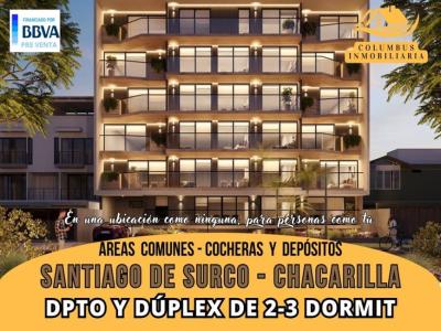 Surco CHACARILLA PRE VENTA Departamentos Flats y Dúplex de 2 y 3 Dormitorios