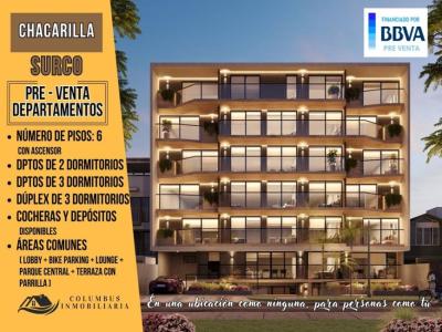 Surco CHACARILLA PRE VENTA Departamentos Flats y Dúplex de 2 y 3 Dormitorios