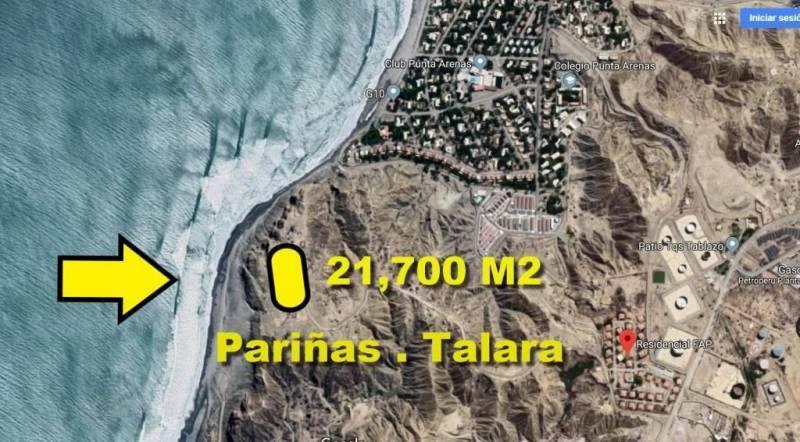 VENTA DDE TERRENO DE 21,700 M2 CON VISTA AL MAR EN PARIÑAS TALARA EN PIURA