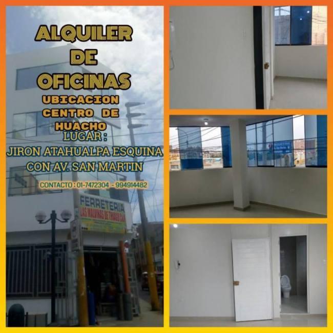 ALQUILER DE OFICINA (Cl. Atahualpa c/ Av. San Martin HUACHO