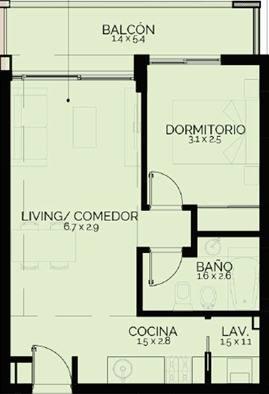Ovidio Lagos 500 A Estrenar Un Dormitorio 49 M² Balcon Corrido