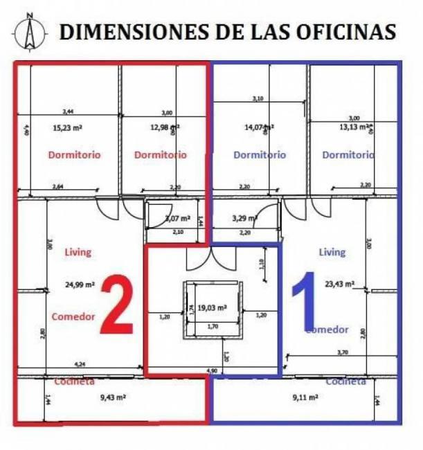 ALQUILO OFICINA DE 80 Mts.2