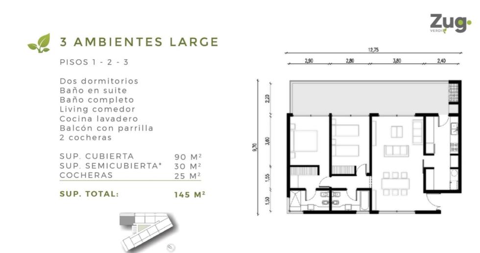 Departamento 1 dormitorios en alquiler en ZUG, Pilar