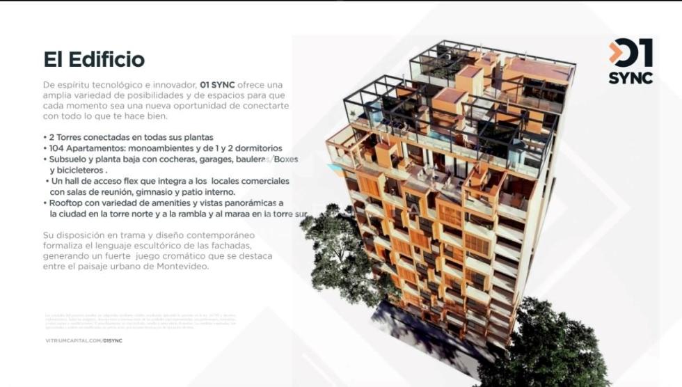 Departamento 2 dormitorios en venta en Montevideo