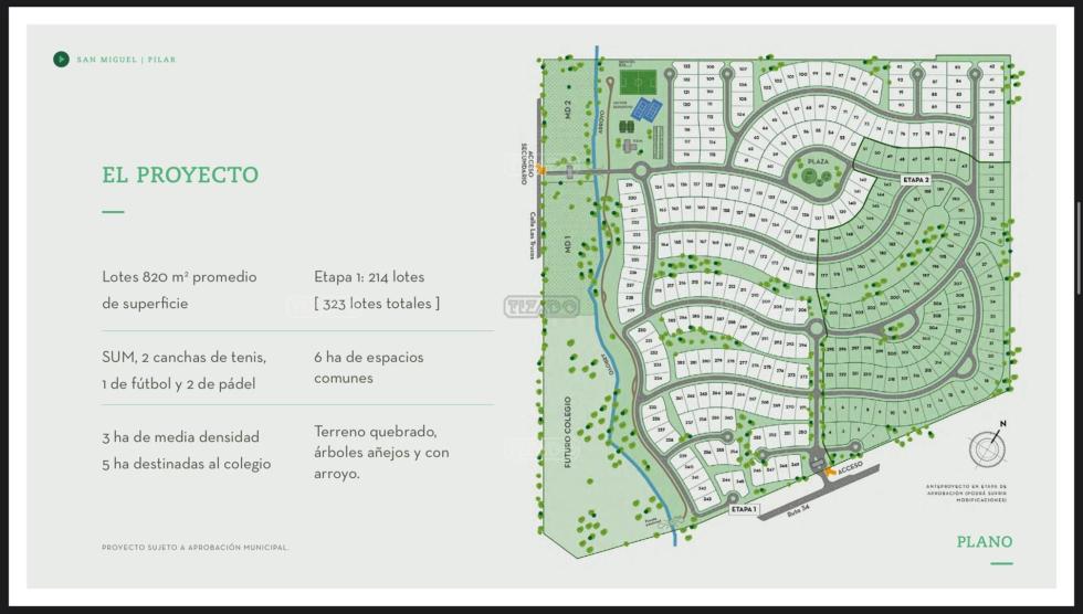 Terreno en venta en Barrio San Miguel, Pilar