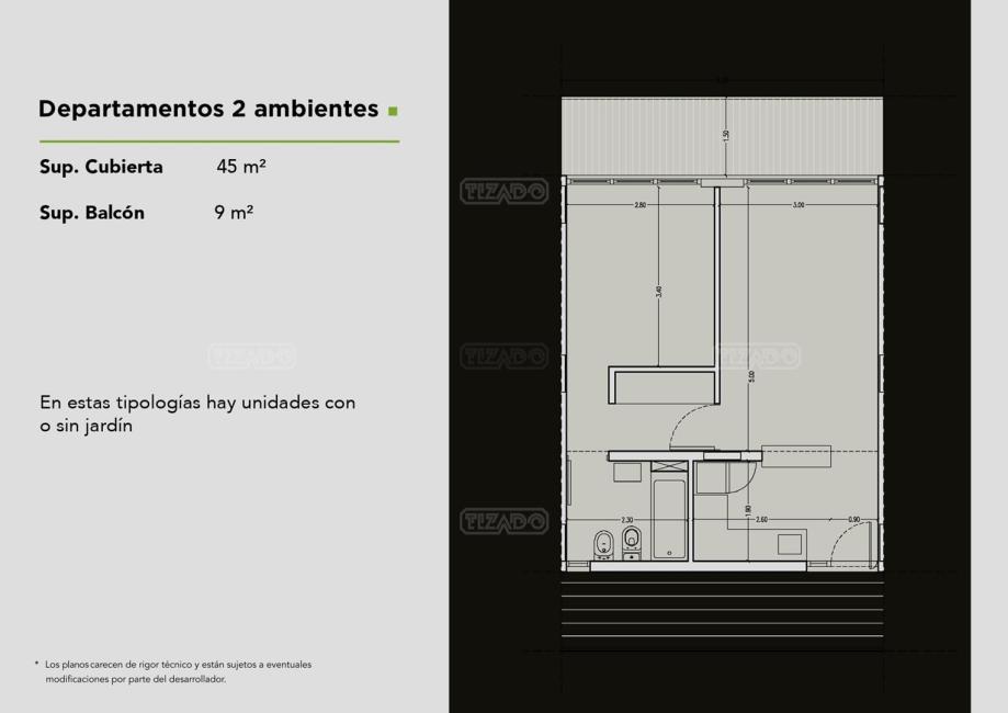 Departamento 1 dormitorios en venta en Villanueva, Tigre