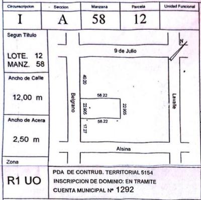 Terreno en venta en San Fernando