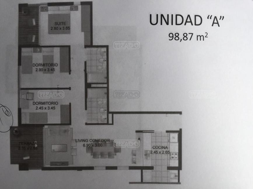 Departamento 3 dormitorios en venta en Tigre