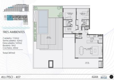 Departamento 3 dormitorios en venta en Nordelta, Tigre