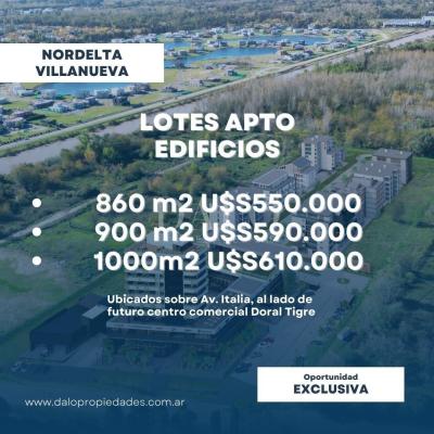 Terreno en venta en Villanueva, Tigre
