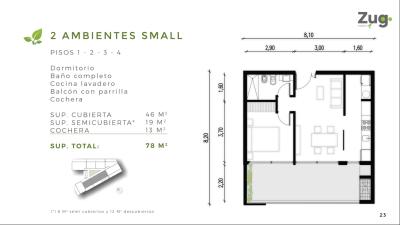 Departamento 1 dormitorios en venta en La Lonja, Pilar