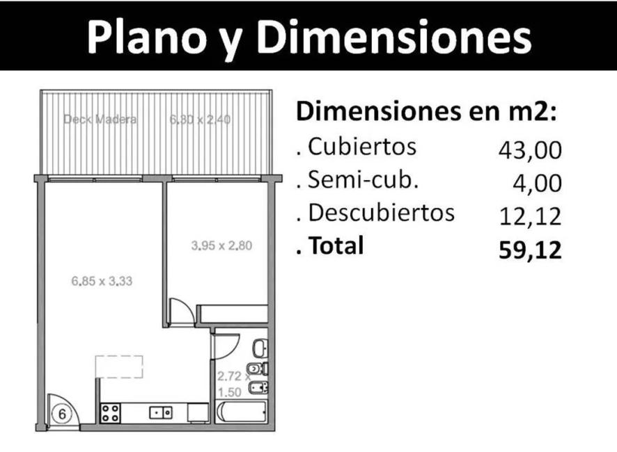 Departamento 1 dormitorios en venta en Pilar, Pilar