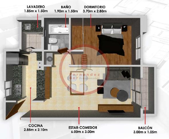 Departamento en venta en La Plata