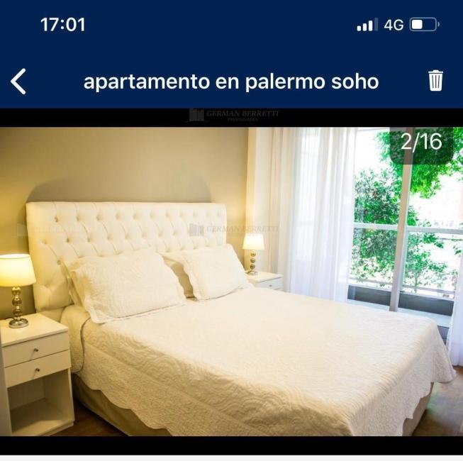 Departamento 1 dormitorios en alquiler temporario en Palermo, Ciudad de Buenos Aires