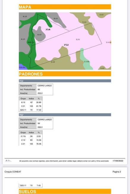 Terreno en venta en Cerro Largo