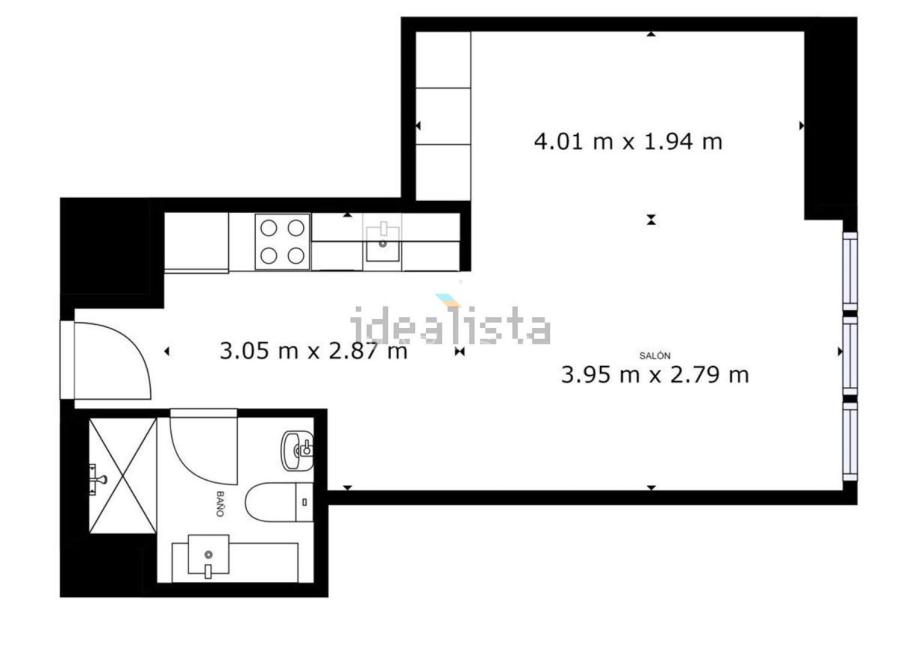 Departamento 1 dormitorios en venta en Madrid