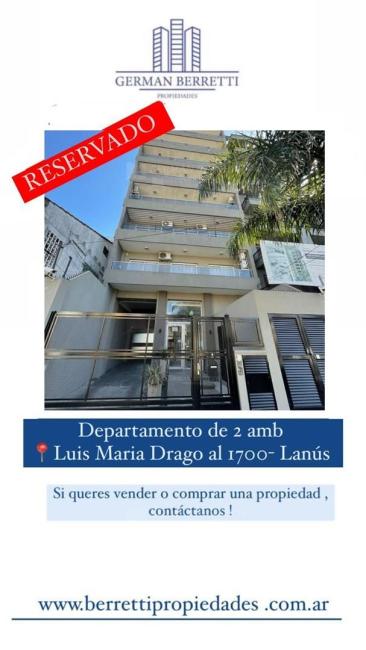 Departamento 1 dormitorios en venta en Lanus Oeste, Lanus