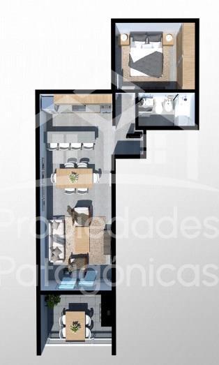 Departamento 1 dormitorios en venta en Centro de Bariloche, Bariloche