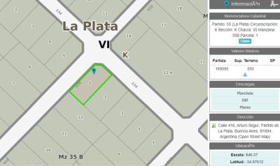 Terreno en venta en Villa Elisa, La Plata