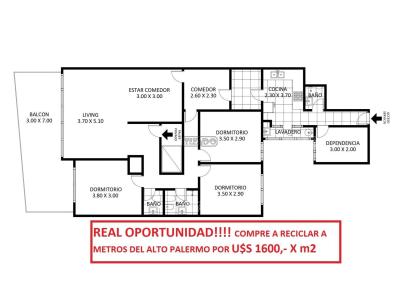 Departamento 3 dormitorios en venta en Palermo, Ciudad de Buenos Aires