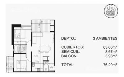 Departamento 2 dormitorios en venta en Pilar