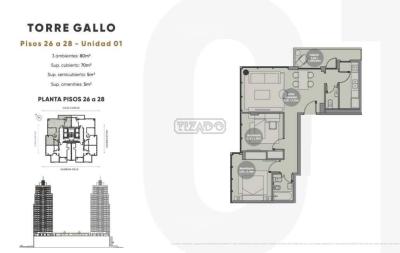 Departamento 2 dormitorios en venta en Abasto, Ciudad de Buenos Aires