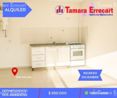 Departamento 1 dormitorios en alquiler en San Miguel