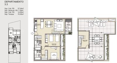 Departamento 2 dormitorios en venta en Martinez, San Isidro