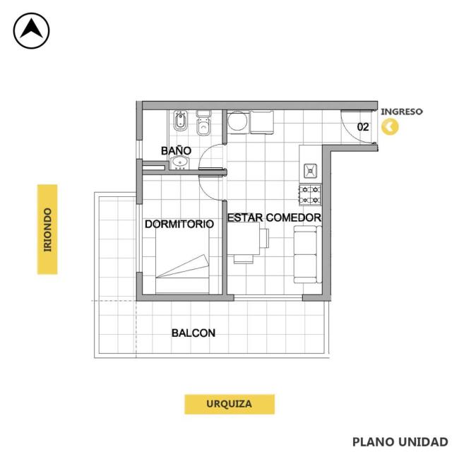 Departamento 1 dormitorio en venta, Urquiza 3300, Luis Agote, Rosario