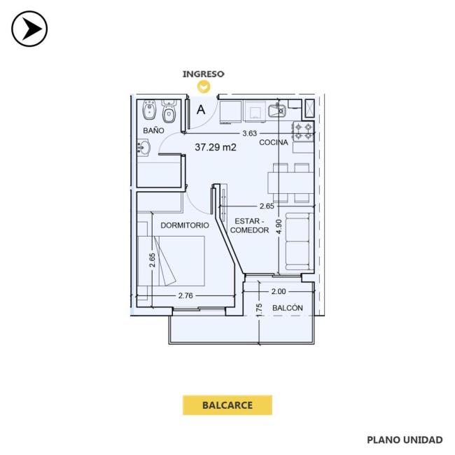 Departamento 1 dormitorio en venta, Balcarce y San Lorenzo, Parque España, Rosario