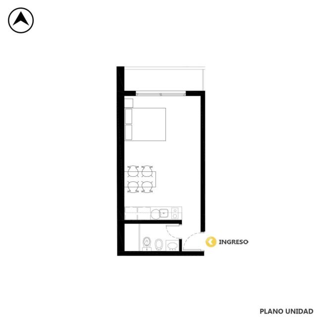 Departamento monoambiente en venta, Mendoza 1200, Centro, Rosario