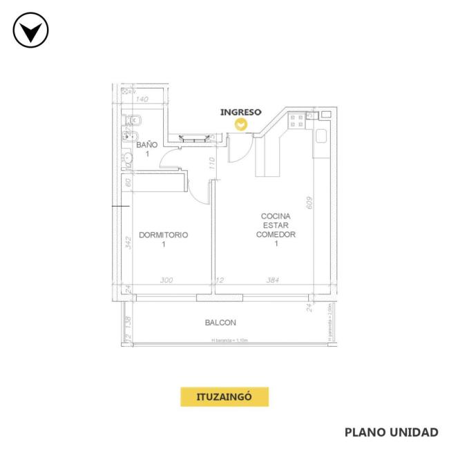 Departamento 1 dormitorio en venta, Ituzaingo y 1 de Mayo, República de la Sexta, Rosario