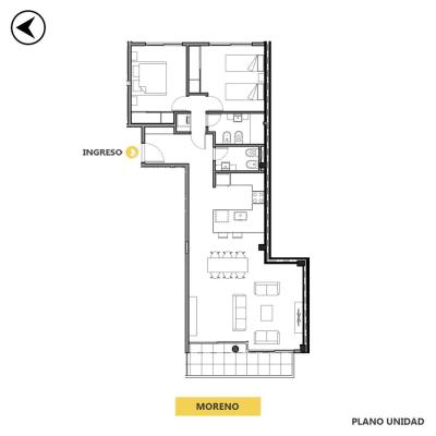 Departamento 2 dormitorios en venta, Moreno y Pellegrini, Abasto, Rosario