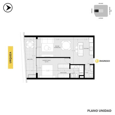 Departamento 1 dormitorio en venta, Aurora, Centro, Rosario