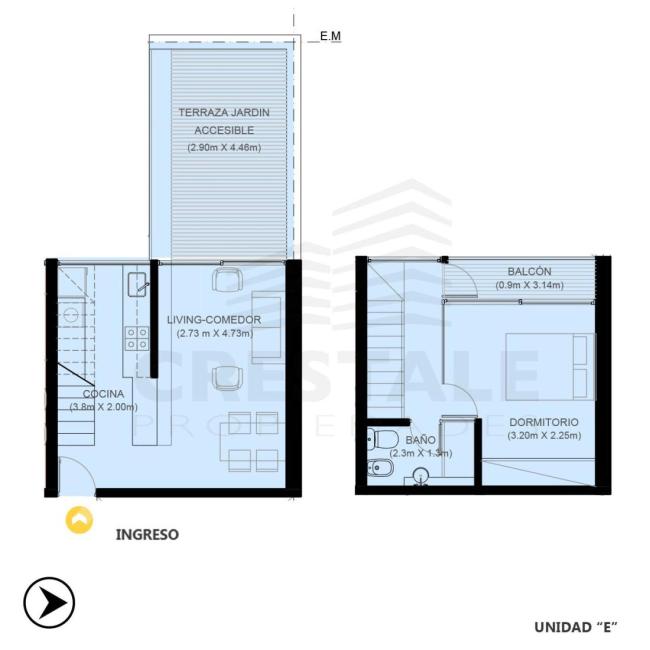 Departamento 1 dormitorio en venta, IRIONDO Y TUCUMAN, Luis Agote, Rosario