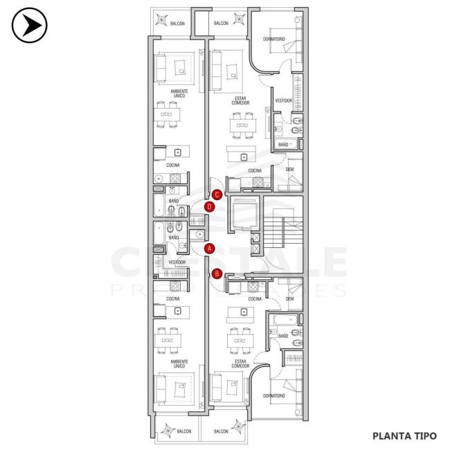 Departamento 1 dormitorio en venta, DORREGO Y SALTA, Parque España, Rosario