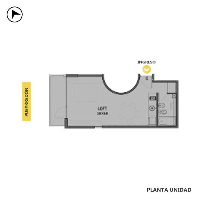 Departamento monoambiente en venta, PUEYRREDÓN Y SAN JUAN, Pichincha, Rosario