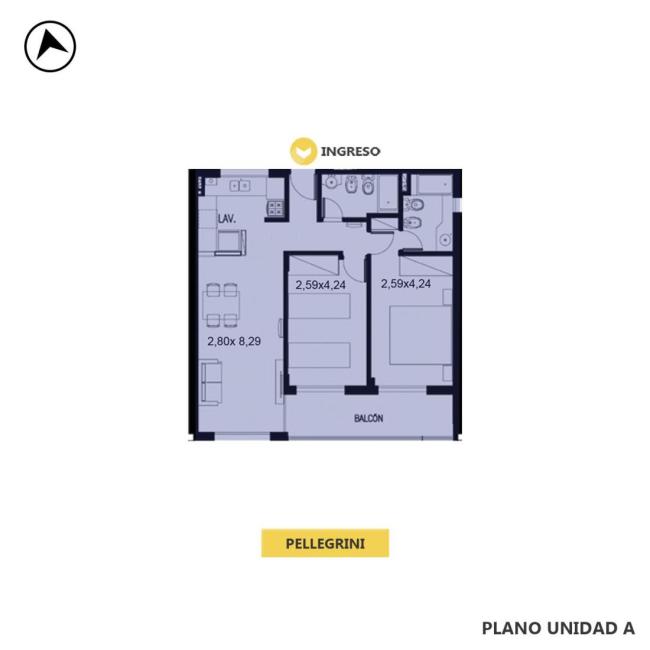 Departamento 2 dormitorios en venta, Pellegrini 400, Centro, Rosario