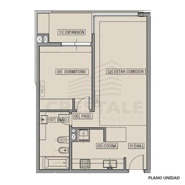 Departamento 1 dormitorio en venta, OCHO SAUCES - Torre 3, Funes, Funes