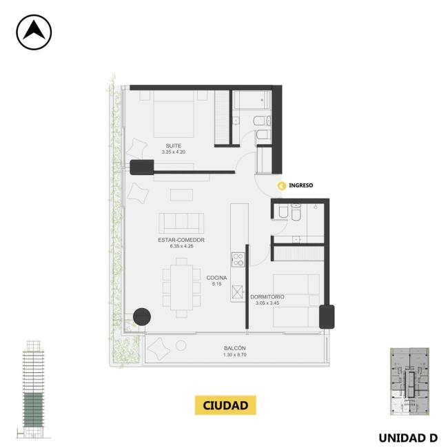 Departamento 2 dormitorios en venta, COSTAVIA – TORRE I, Pichincha, Rosario