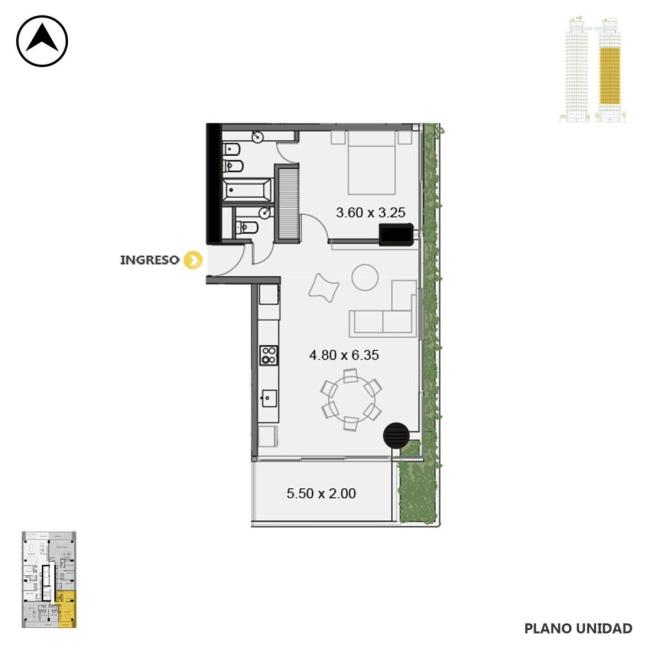 Departamento 1 dormitorio en venta, COSTAVIA - TORRE II, Pichincha, Rosario